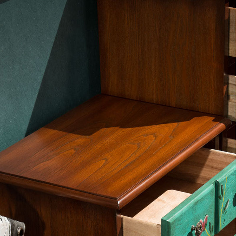 Coffre de rangement vertical en bois côtier pour lingerie, pour chambre à coucher
