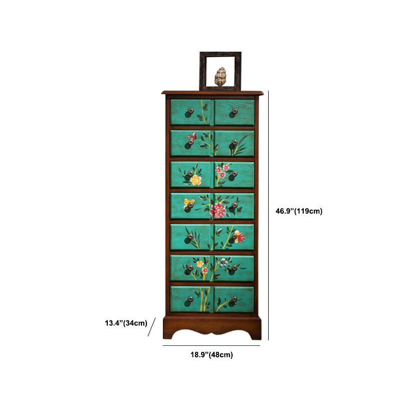 Coffre de rangement vertical en bois côtier pour lingerie, pour chambre à coucher