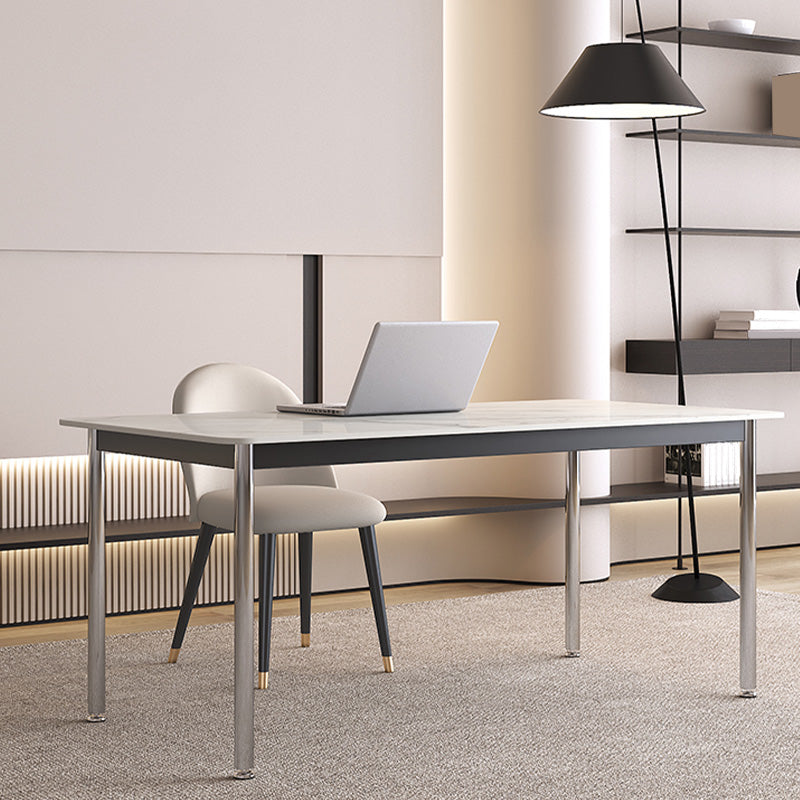 Stein gebogener Büroschreibtisch modern 29,53 "großer Schreibtisch mit Parsons Schreibtisch