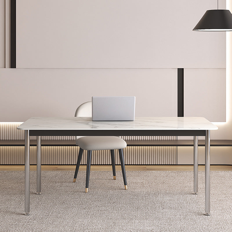 Stein gebogener Büroschreibtisch modern 29,53 "großer Schreibtisch mit Parsons Schreibtisch