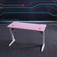 Pink Holz Computer Schreibtisch Kabelverwaltung T-Form-Schreibtisch