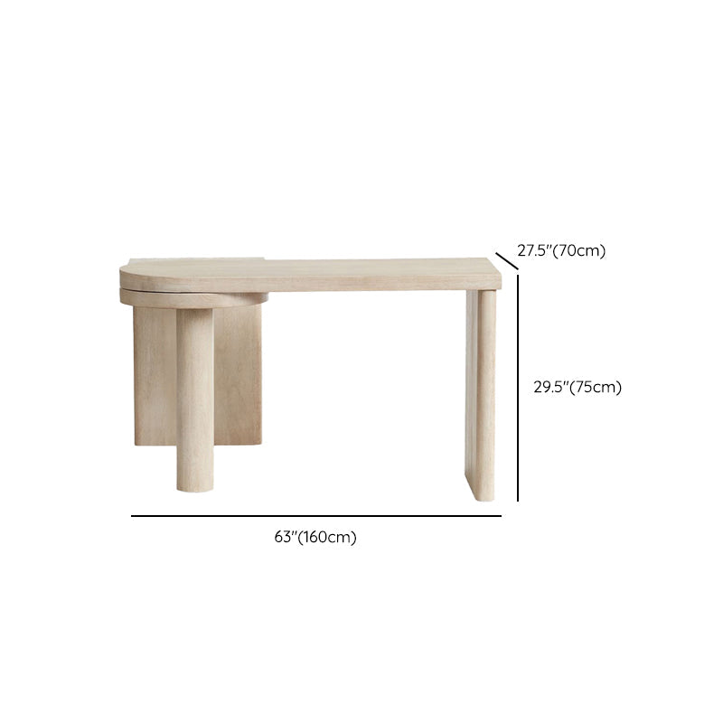 Scrivania da 29,25 pollici H Distano da scrittura contemporanea in legno massiccio