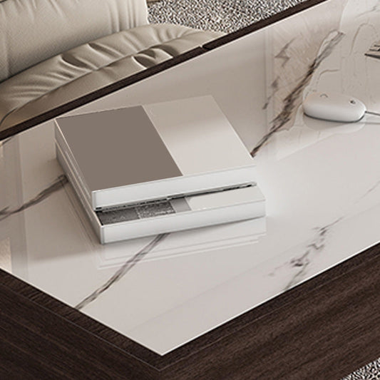 Glam Rechteckige Schreibtisch Steinpraxis mit 3 Schubladen