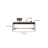 グラム長方形のライティングデスクストーンオフィスデスク3つの引き出し付き