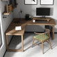 29,25 inch H Industrieel Office Desk Solid Wood L-Shape Writing Desk