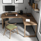 29,25 inch H Industrieel Office Desk Solid Wood L-Shape Writing Desk