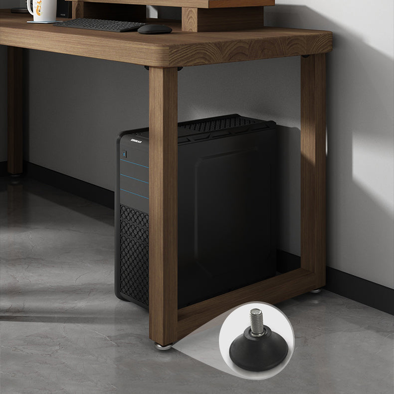 29,25 inch H Industrieel Office Desk Solid Wood L-Shape Writing Desk