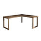 29,25 inch H Industrieel Office Desk Solid Wood L-Shape Writing Desk