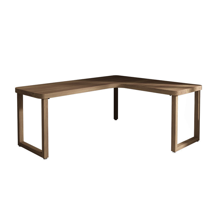 29,25 inch H Industrieel Office Desk Solid Wood L-Shape Writing Desk