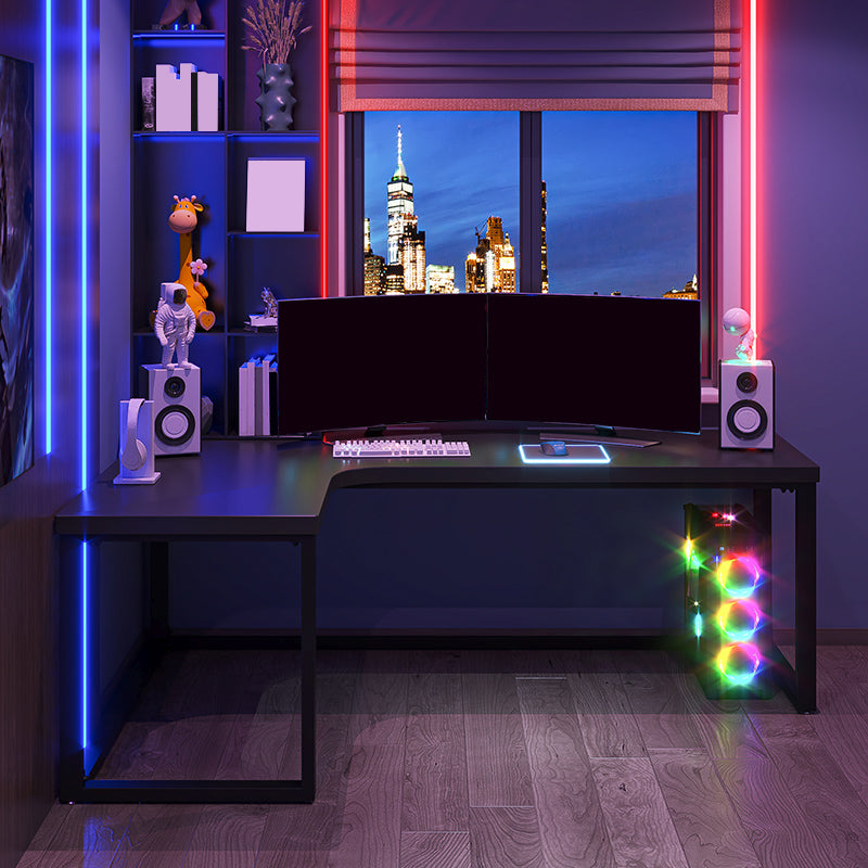 29,25 inch H Hedendaags kantoor Desk L-Shape Solid Wood Writing Desk