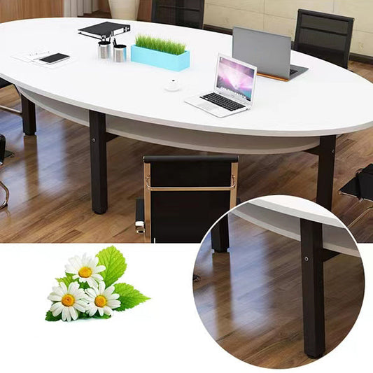 Manufactured Wood Office Desk Contemporary Oval Writing Desk Clearhalo 'furn' 'furn_office_desk' 'Furniture' 'Office Desks' 'Office Furniture' 'office_desk' 6731616
