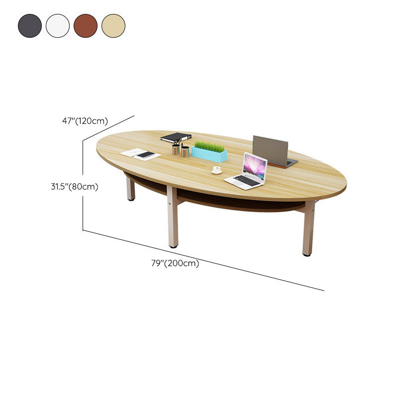 Manufactured Wood Office Desk Contemporary Oval Writing Desk Clearhalo 'furn' 'furn_office_desk' 'Furniture' 'Office Desks' 'Office Furniture' 'office_desk' 6731621