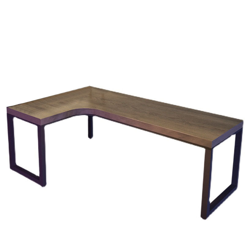Modern Solid Wood Office Desk L-Shape Writing Desk with Shelf for Office Left Hand Return Clearhalo 'furn' 'furn_office_desk' 'Furniture' 'Office Desks' 'Office Furniture' 'office_desk' 6732142