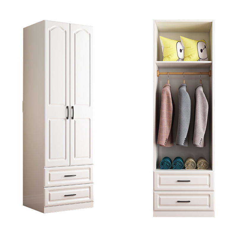 White Wardrobe Closet with Drawer French Country Wardrobe Cabinet