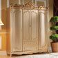 French Country Wardrobe Armoire with Drawer Wooden Wardrobe Cabinet