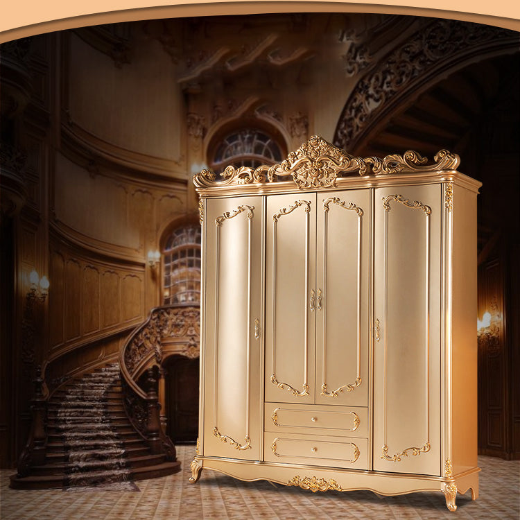 French Country Wardrobe Armoire with Drawer Wooden Wardrobe Cabinet