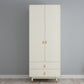 Hinged Wardrobe Closet with Drawer Engineered Wood Wardrobe Cabinet