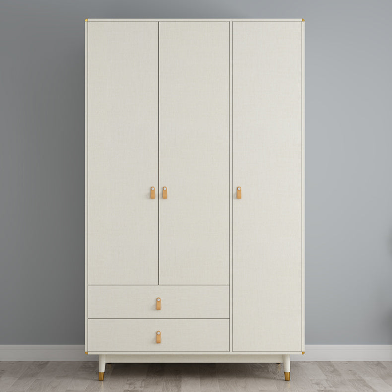 Hinged Wardrobe Closet with Drawer Engineered Wood Wardrobe Cabinet