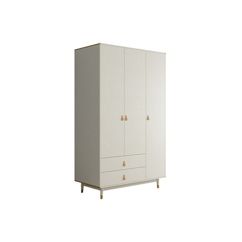 Hinged Wardrobe Closet with Drawer Engineered Wood Wardrobe Cabinet