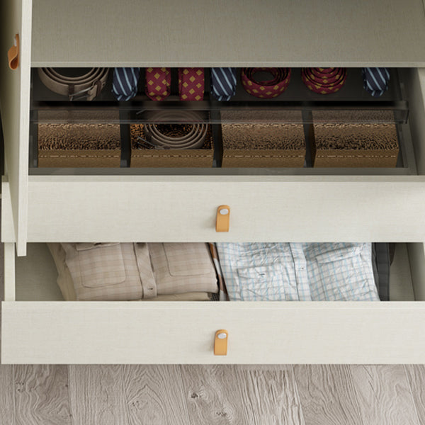 Hinged Wardrobe Closet with Drawer Engineered Wood Wardrobe Cabinet