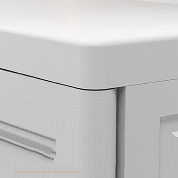 Hinged Wardrobe Cabinet with Garment Rod Modern Plastic Wardrobe Armoire