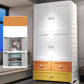 Hinged Wardrobe Cabinet with Garment Rod Modern Plastic Wardrobe Armoire