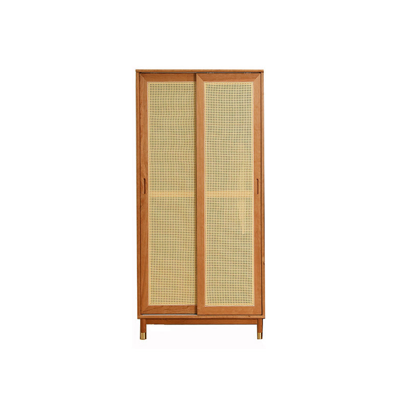 Solid Wood Wardrobe Armoire with Drawer Modern Wardrobe Closet