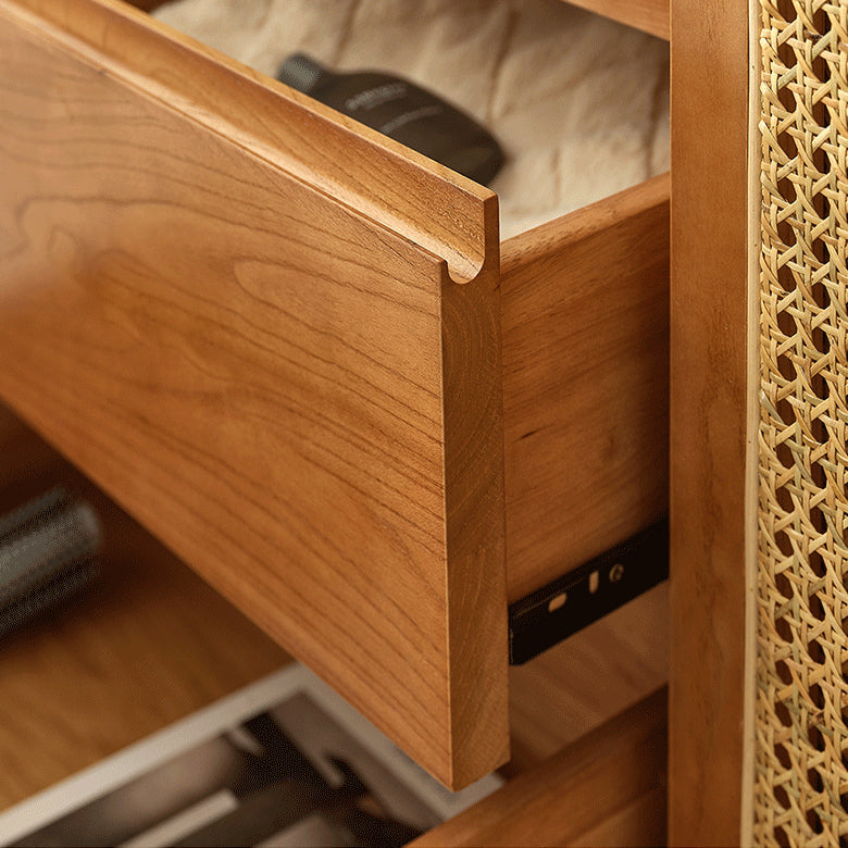 Solid Wood Wardrobe Armoire with Drawer Modern Wardrobe Closet