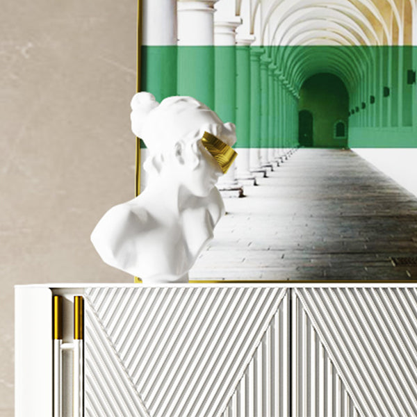 Cuffet da pranzo in pietra moderna e contemporanea con armadi