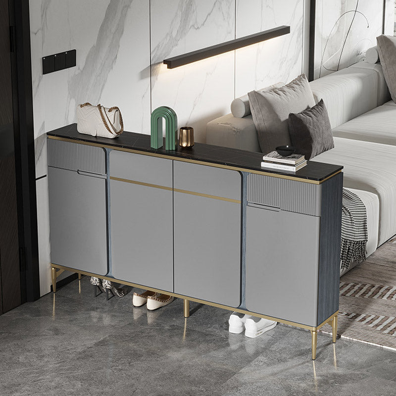 Stone Buffet Table Glam Style Buffet Credenza with Drawers and Cabinets Clearhalo 'buffet_sideboard' 'Buffets & Sideboards' 'furn' 'furn_buffet_sideboard' 'Furniture' 'Kitchen & Dining Furniture' 6732484