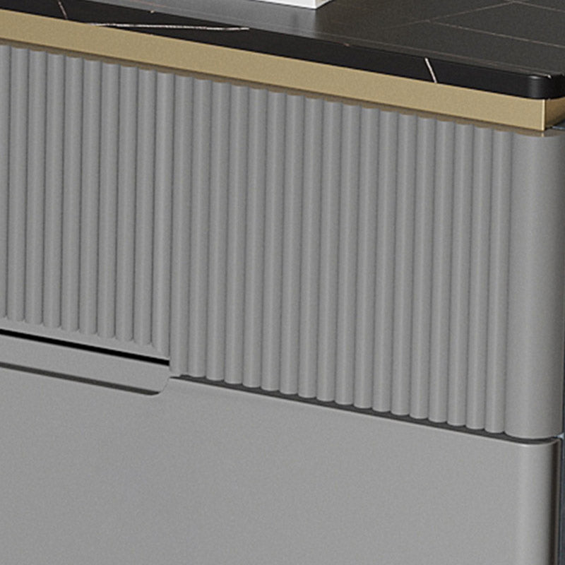 Stone Buffet Table Glam Style Buffet Credenza with Drawers and Cabinets Clearhalo 'buffet_sideboard' 'Buffets & Sideboards' 'furn' 'furn_buffet_sideboard' 'Furniture' 'Kitchen & Dining Furniture' 6732492