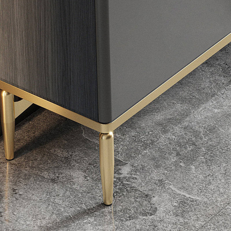 Stone Buffet Table Glam Style Buffet Credenza with Drawers and Cabinets Clearhalo 'buffet_sideboard' 'Buffets & Sideboards' 'furn' 'furn_buffet_sideboard' 'Furniture' 'Kitchen & Dining Furniture' 6732493