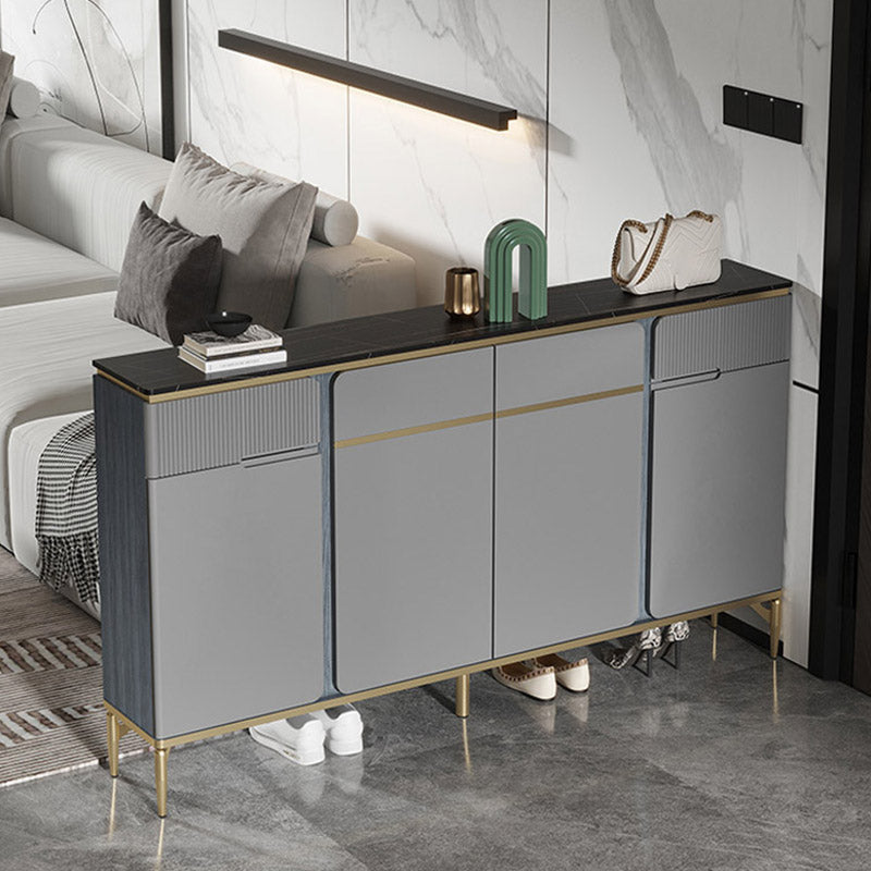 Stone Buffet Table Glam Style Buffet Credenza with Drawers and Cabinets Clearhalo 'buffet_sideboard' 'Buffets & Sideboards' 'furn' 'furn_buffet_sideboard' 'Furniture' 'Kitchen & Dining Furniture' 6732495