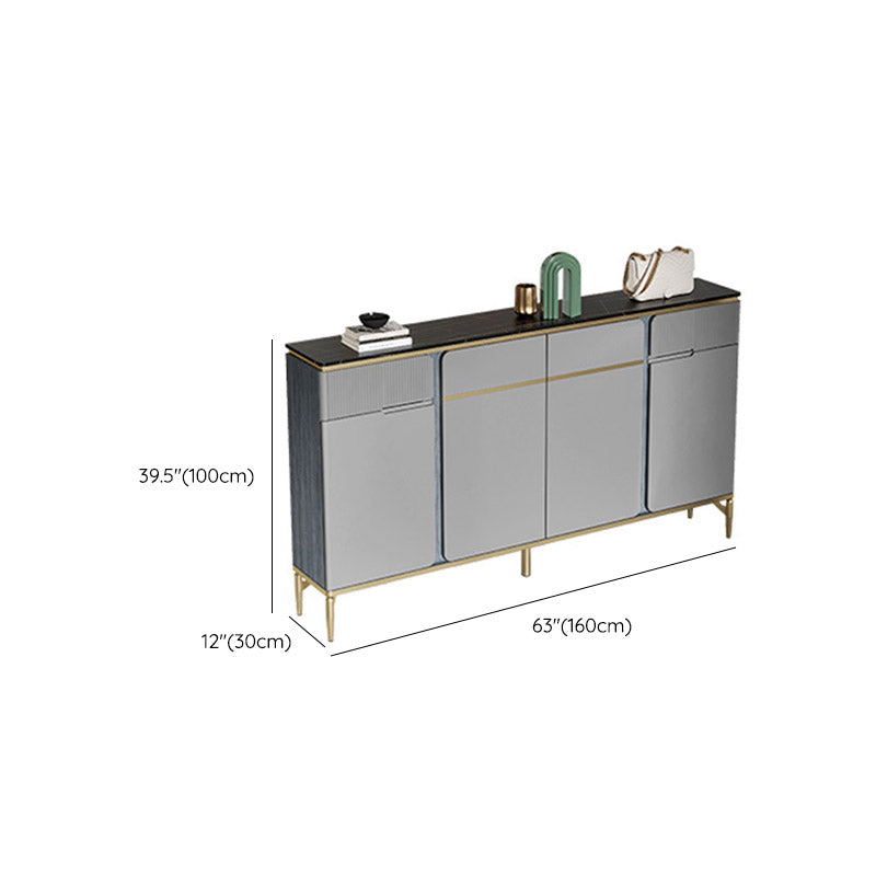 Stone Buffet Table Glam Style Buffet Credenza with Drawers and Cabinets Clearhalo 'buffet_sideboard' 'Buffets & Sideboards' 'furn' 'furn_buffet_sideboard' 'Furniture' 'Kitchen & Dining Furniture' 6732497