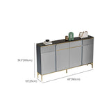 Stone Buffet Table Glam Style Buffet Credenza with Drawers and Cabinets Clearhalo 'buffet_sideboard' 'Buffets & Sideboards' 'furn' 'furn_buffet_sideboard' 'Furniture' 'Kitchen & Dining Furniture' 6732499