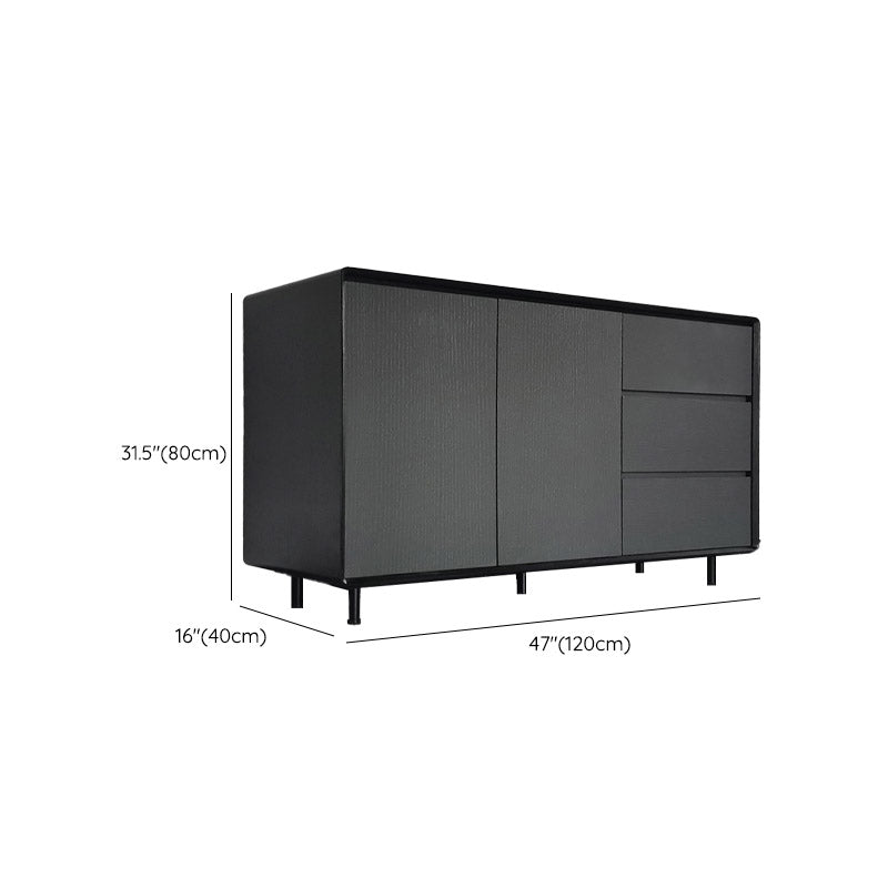 Tavolo da buffet in legno Scheda laterale in stile contemporaneo con armadi e cassetti