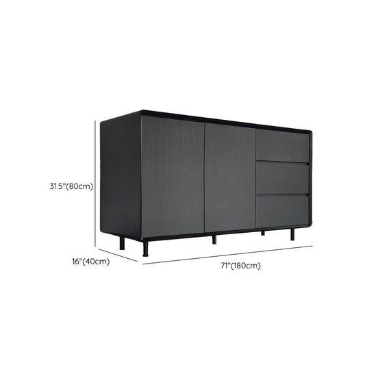 Tavolo da buffet in legno Scheda laterale in stile contemporaneo con armadi e cassetti