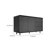 Tavolo da buffet in legno Scheda laterale in stile contemporaneo con armadi e cassetti