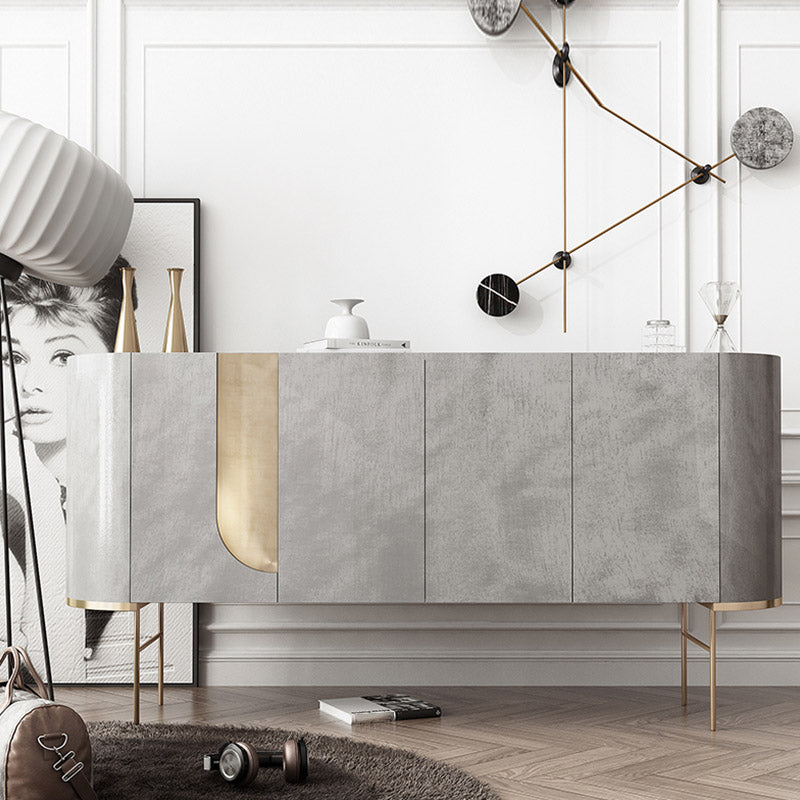 Wood Buffet Table Contemporary Style Side Board with Cabinets Clearhalo 'buffet_sideboard' 'Buffets & Sideboards' 'furn' 'furn_buffet_sideboard' 'Furniture' 'Kitchen & Dining Furniture' 6732576