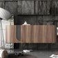 Wood Buffet Table Contemporary Style Side Board with Cabinets Clearhalo 'buffet_sideboard' 'Buffets & Sideboards' 'furn' 'furn_buffet_sideboard' 'Furniture' 'Kitchen & Dining Furniture' 6732581