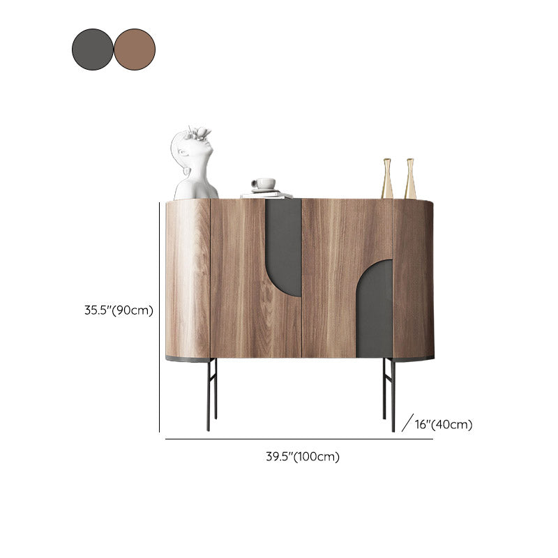 Wood Buffet Table Contemporary Style Side Board with Cabinets Clearhalo 'buffet_sideboard' 'Buffets & Sideboards' 'furn' 'furn_buffet_sideboard' 'Furniture' 'Kitchen & Dining Furniture' 6732593