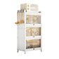 Sideboard in stile glam Sideboard in acciaio bianco in acciaio senza luci a LED
