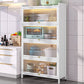 Sideboard in stile glam Sideboard in acciaio bianco in acciaio senza luci a LED