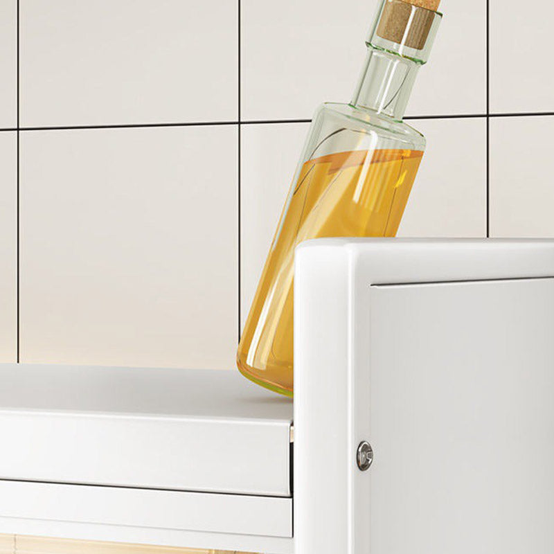 Sideboard in stile glam Sideboard in acciaio bianco in acciaio senza luci a LED