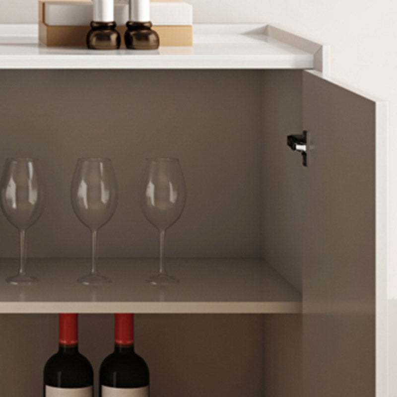 Buffet de restauration en pierre de crénza moderne et contemporain avec armoires et tiroirs