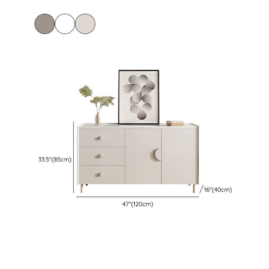 Buffet da pranzo in pietra di credenza moderna e contemporanea con armadi e cassetti