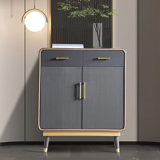 Buffet da pranzo moderno e contemporaneo in pietra di credenza con cassetti e armadi