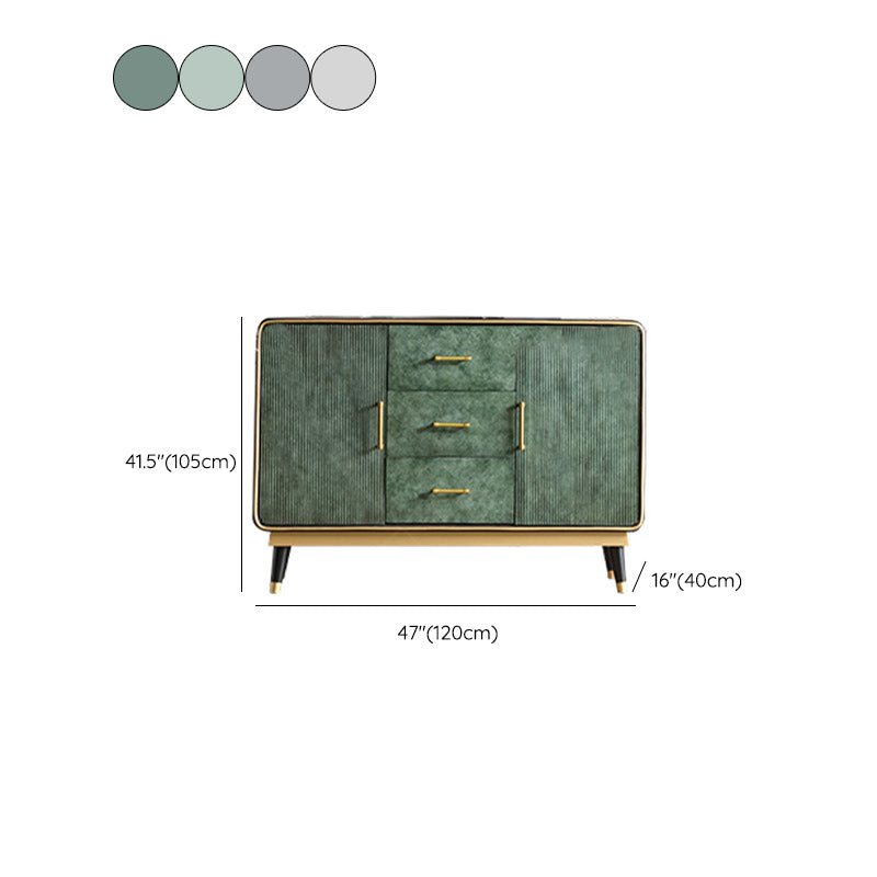 Buffet de restauration en pierre de crénza moderne et contemporain avec des tiroirs et des armoires