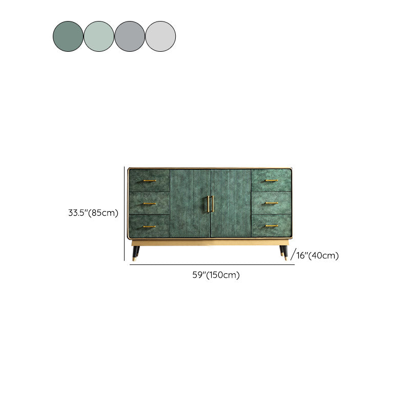 Buffet de restauration en pierre de crénza moderne et contemporain avec des tiroirs et des armoires