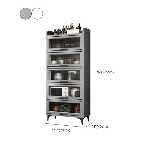 Sideboard di cucina in legno ingegnerizzato con archiviazione aperta